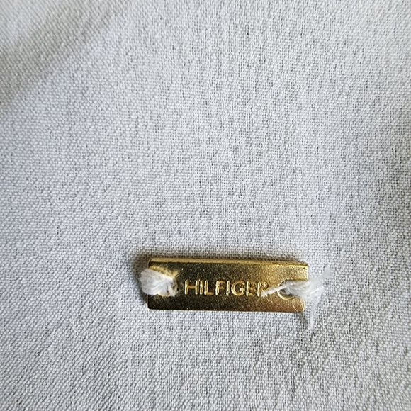 Pre-loved Tommy Hilfiger Blue/White Sheer Front Square Pattern T-shirt. Size XXL - Picture 5 of 16